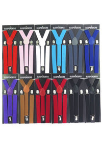 Slim Elastic Sweatband Clip-On Y-Back Suspenders