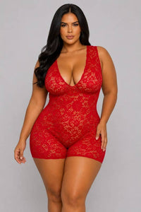 Plus Lace Romper