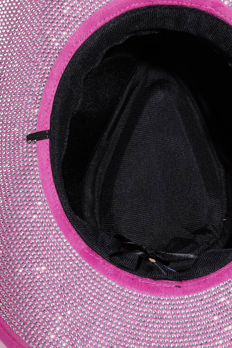 Studded Rhinestone Brim Cowboy Hat