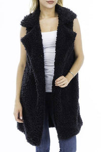 Satin Lined Faux Fur Vest