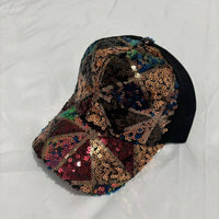 Sequin baseball cap