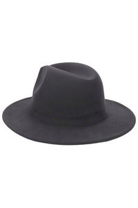 Solid Plain Standard Brim Felt Rancher Hat