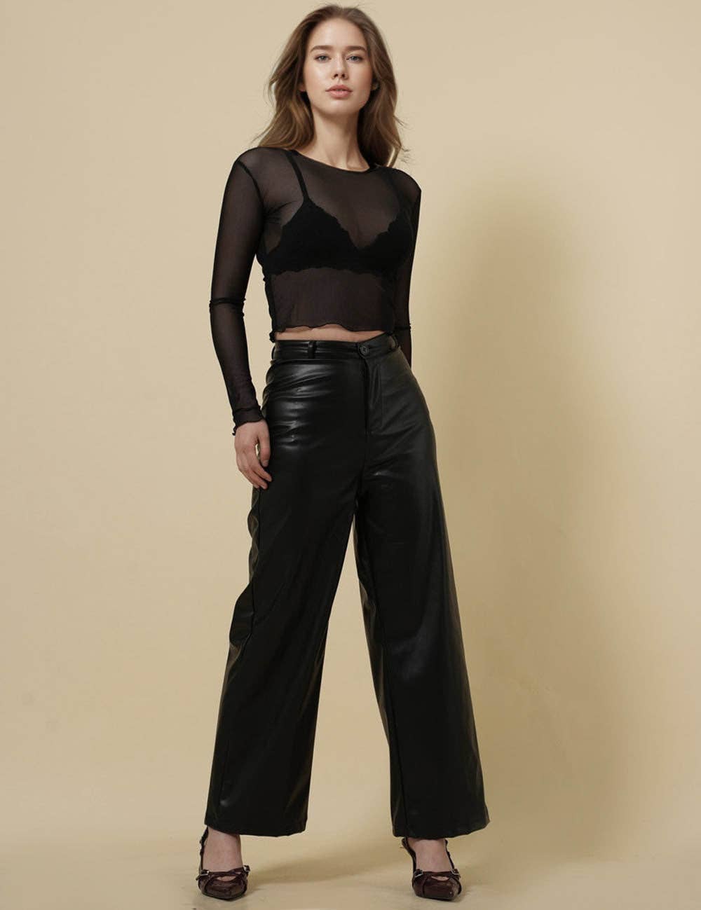 Sheer Mesh Crop Top