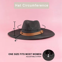 Paper Straw Fedora With Leather Studded Band