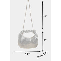 Rhinestone Studded Hobo Bag