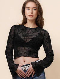 Spider Web Crop Top