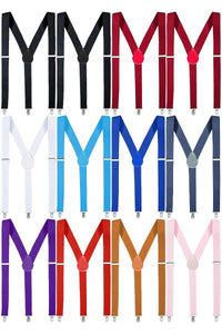 Slim Elastic Sweatband Clip-On Y-Back Suspenders