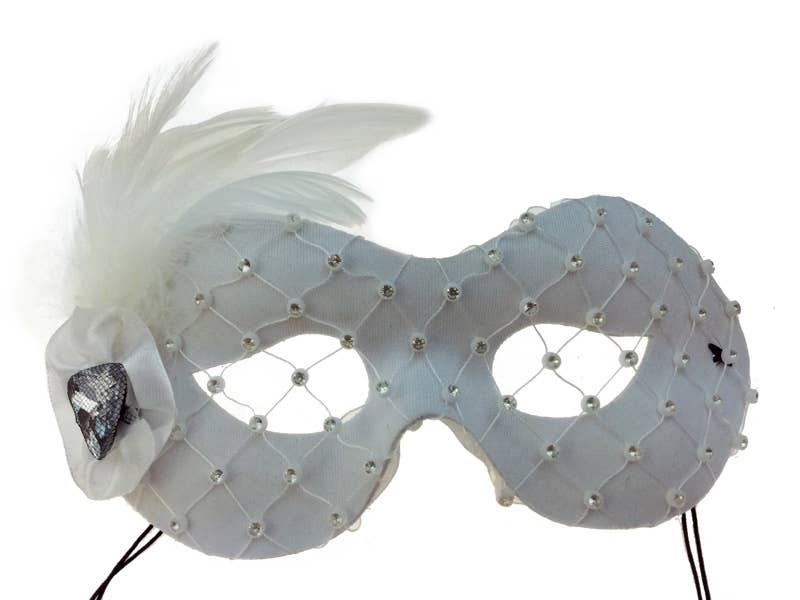 White Feather & Pearl Mask