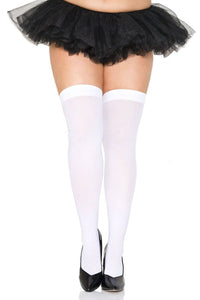 Plus Size Opaque Thigh Hi