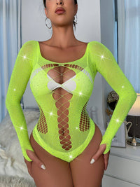 Sparkle Fishnet Bodysuit