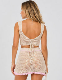 Knit crochet Top or Skirt
