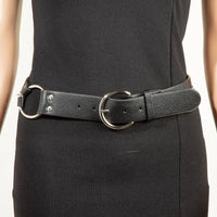 Concho Heart Faux Leather And Chain Belt