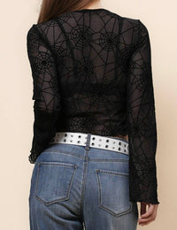 Spider Web Crop Top