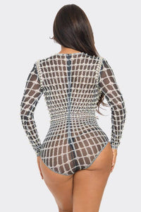 Shell Rhinestone Bodysuit