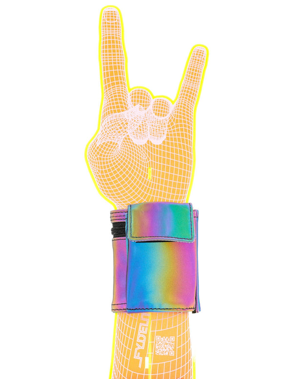 Wrist Wallet Reflective Rainbow
