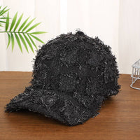 Frayed Plaid Baseball Cap