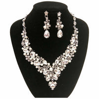 Vine Rhinestone Necklace Set