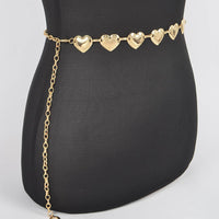 Heart Shape Metal Chain Belt