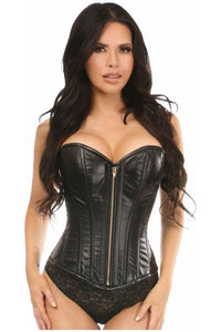Patent Corset w/Gold Zipper