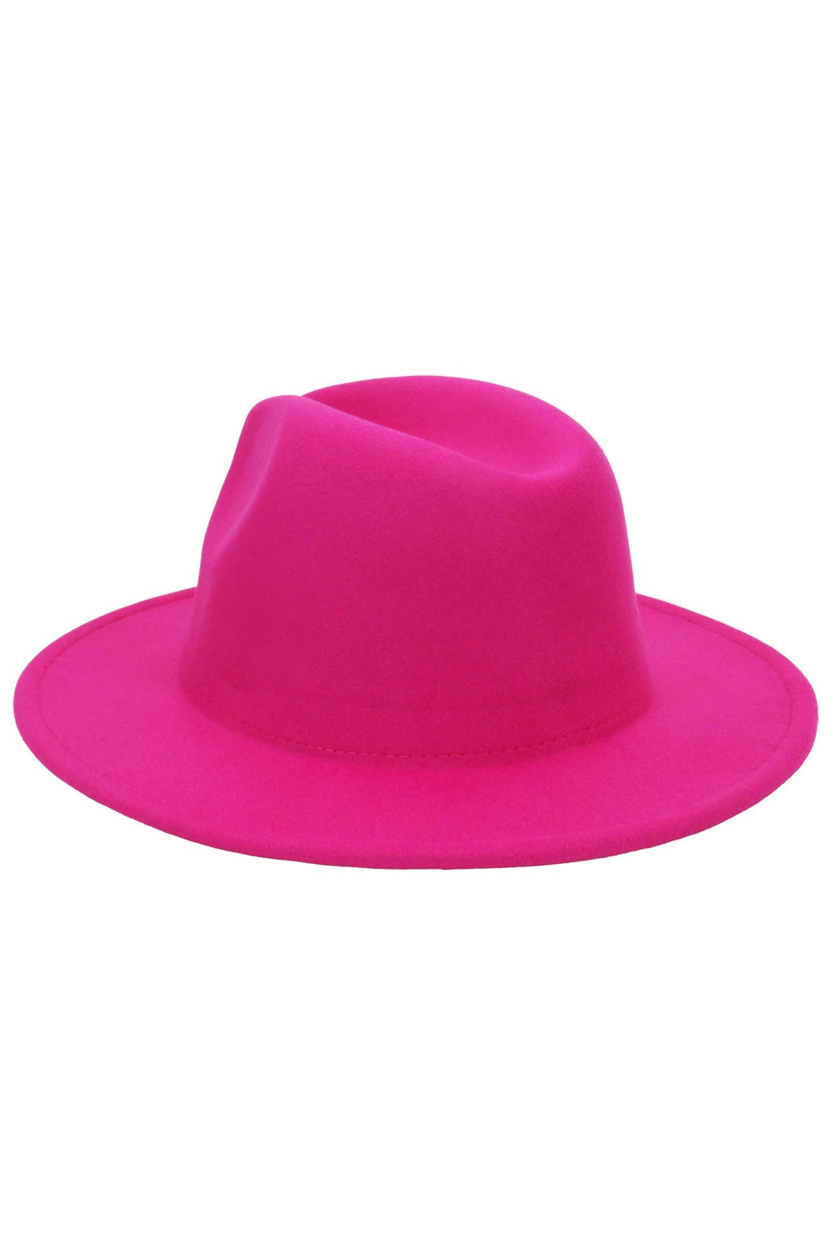 Solid Plain Standard Brim Felt Rancher Hat
