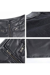 Faux leather fashion shorts