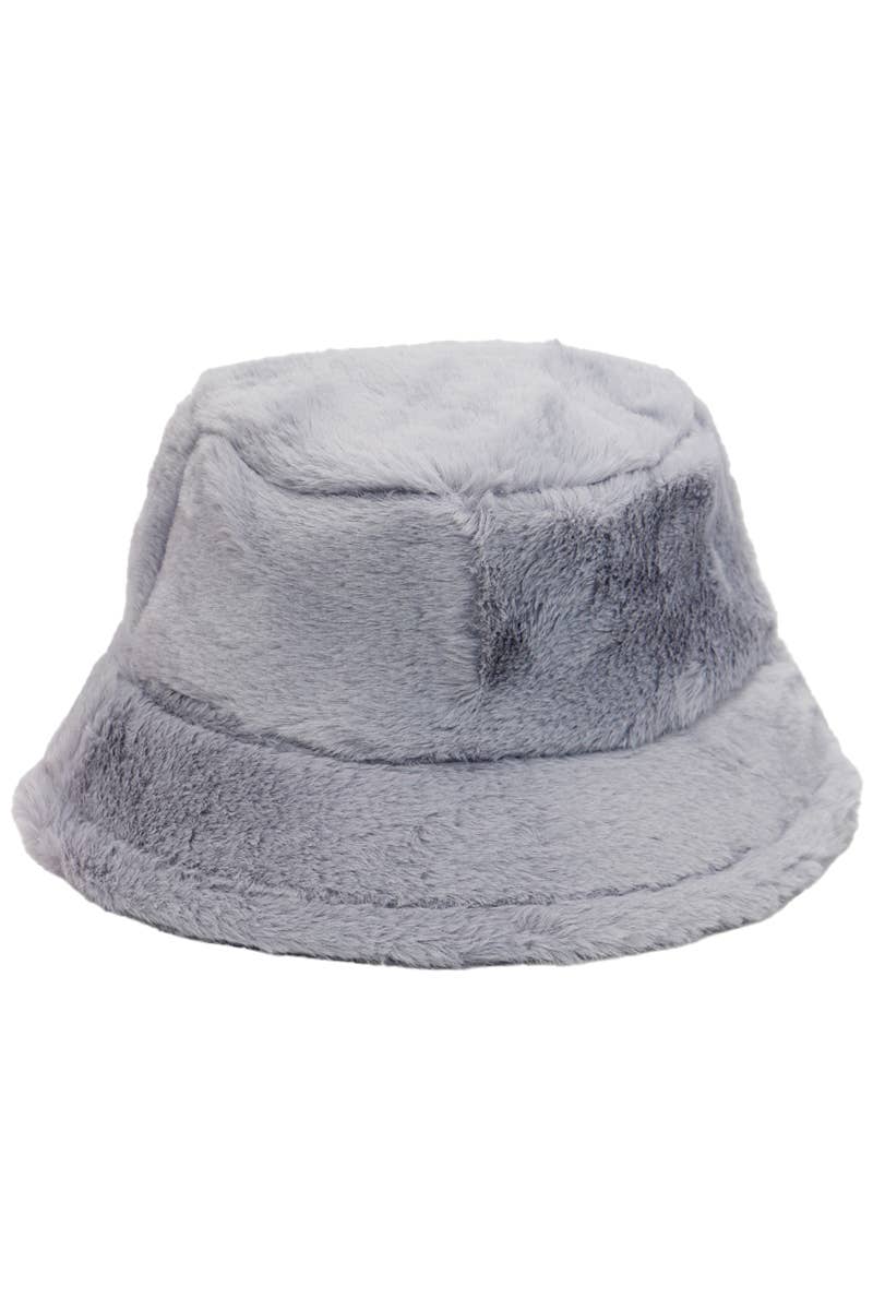 Oversized Fluffy Faux Fur Bucket Hat