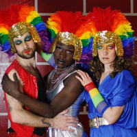 Feather Headdress Section With Sequins - Rainbow