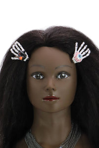 Halloween Skeleton Hands Resin Pinch Hair Clip