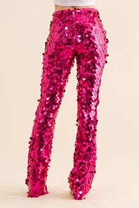 Square Disc Sequin Pants