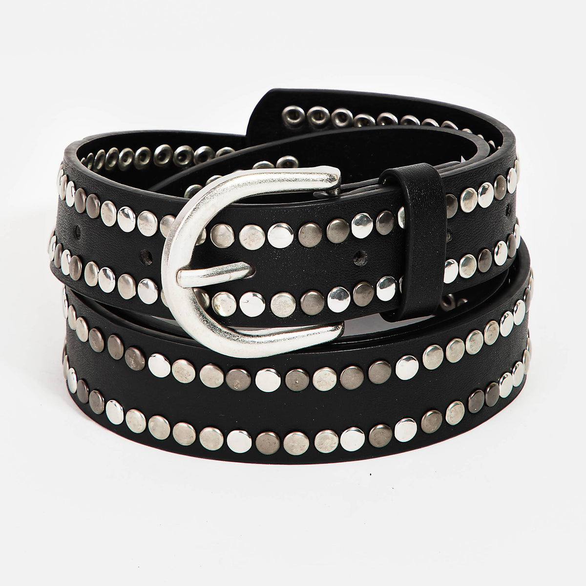Vegan Leather Studded Fashion Belt