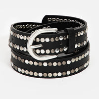 Vegan Leather Studded Fashion Belt