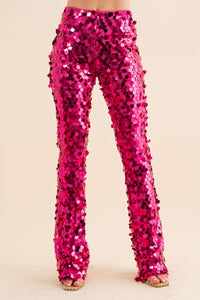 Square Disc Sequin Pants