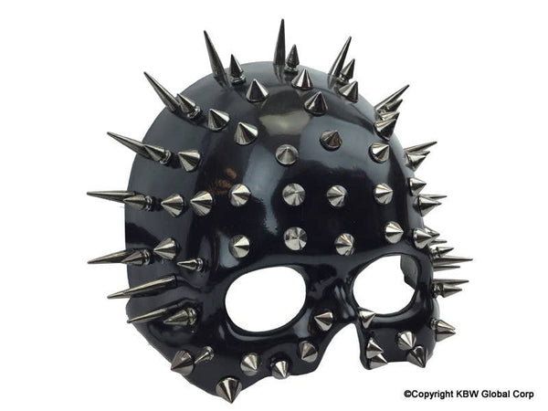 Black Spiked Skull Mask