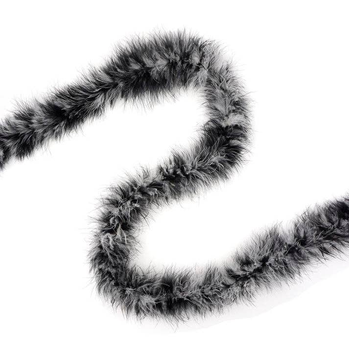 Marabou Feather Boa - Mediumweight - White/Black