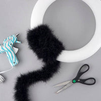 Thin Marabou Feather Boa - Black