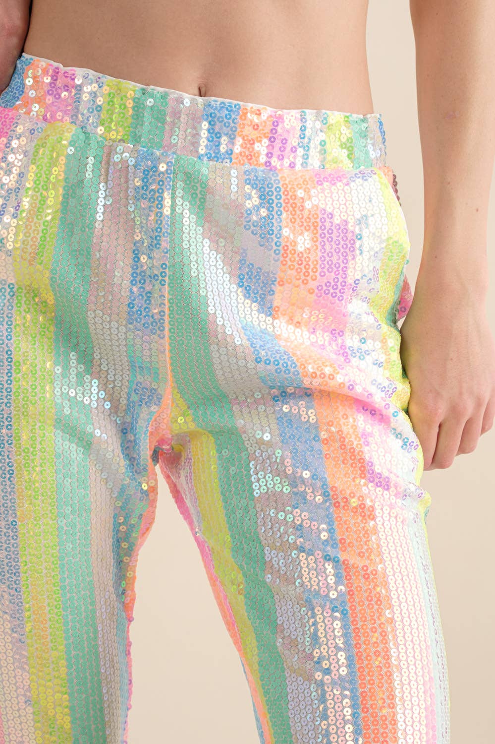 Rainbow Sequin Pants