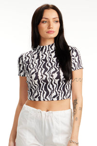 Mock Neck Tee