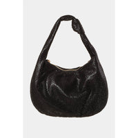 Rhinestone Studded Hobo Bag