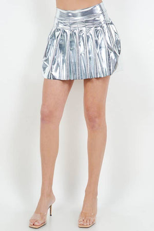 Plus Pleated Mini Skirt