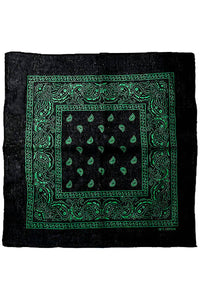 Classic Paisley Print Square Cotton Bandana