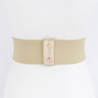 Metallic PU Metal Studded Corset Plus Size Elastic Belt