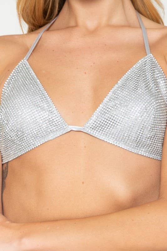 Rhinestone bikini top