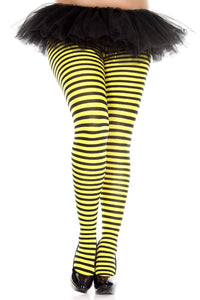 Plus Size Striped Tights