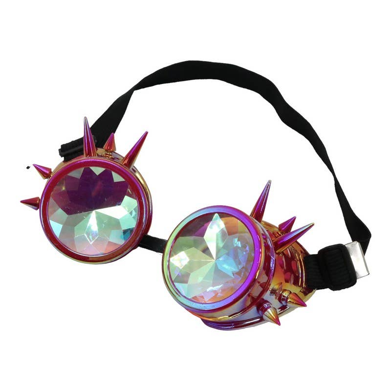 Red Kaleidoscope Spikes Goggles