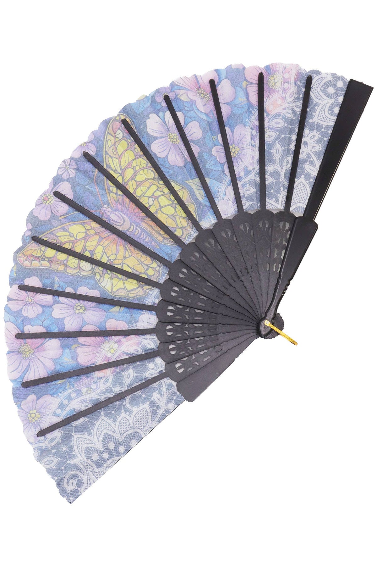 Butterfly Daisy Floral Handheld Folding Fan
