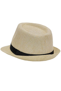 Open Weave Light Weight Flax Fabric Fedora