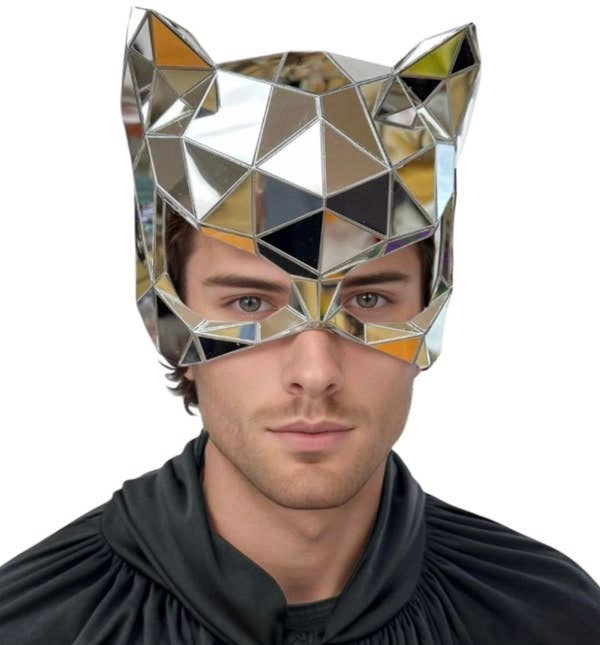 Silver Polygonal Mirror Eye Mask