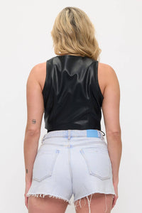 Women's Vegan Leather Vest