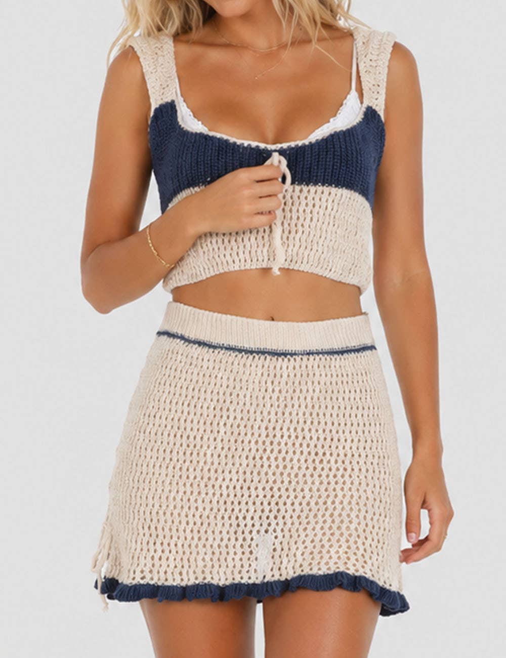 Knit crochet Top or Skirt