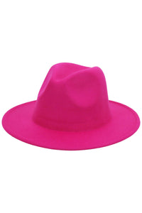 Solid Plain Standard Brim Felt Rancher Hat
